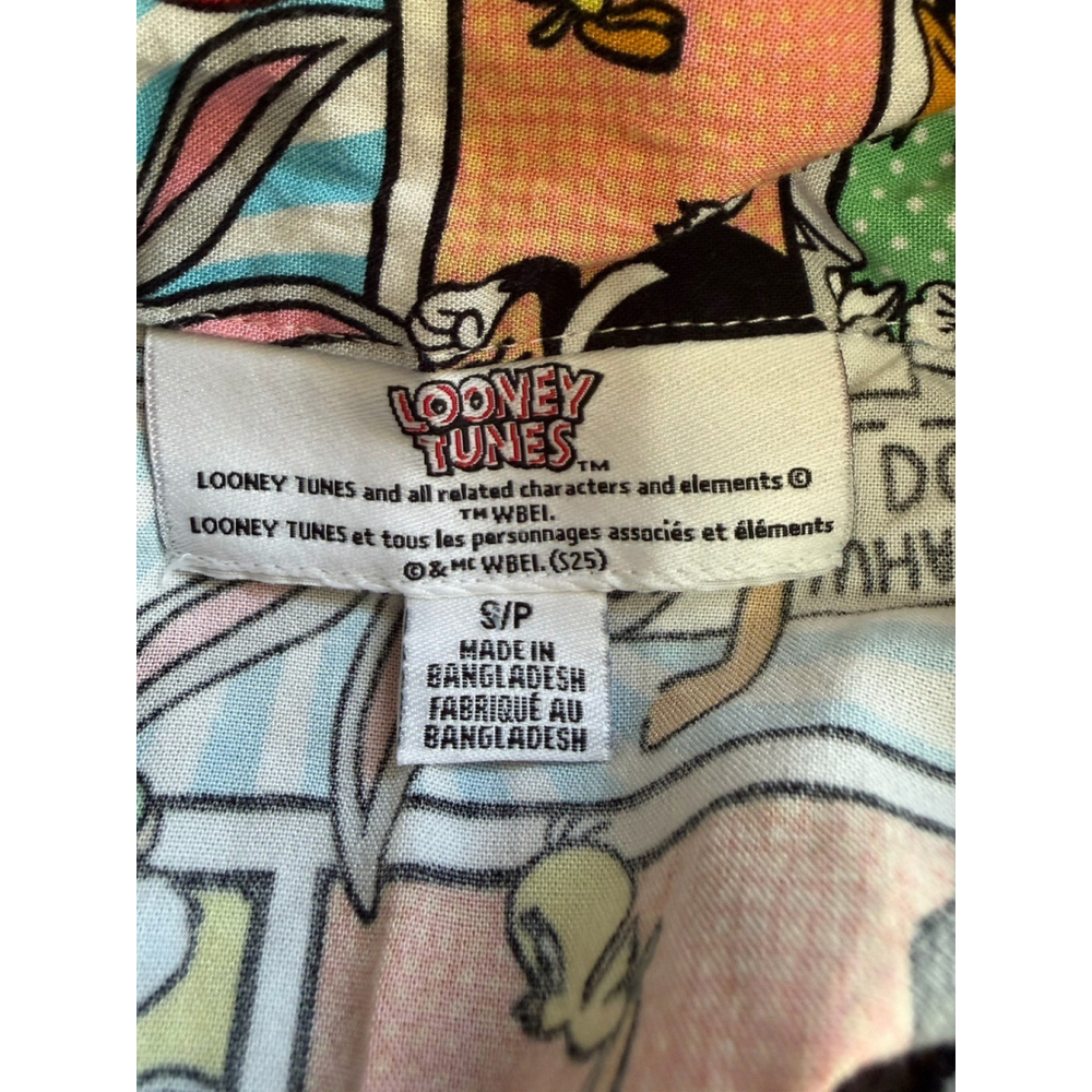 Looney Tunes “What’s Up Doc?” Comic Strip Button-Down Shirt - Men’s Size S - Picture 6 of 8